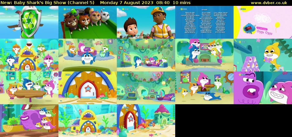 Baby Shark's Big Show (Channel 5) Monday 7 August 2023 08:40 - 08:50
