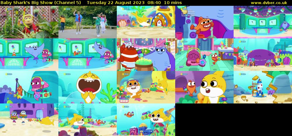 Baby Shark's Big Show (Channel 5) Tuesday 22 August 2023 08:40 - 08:50