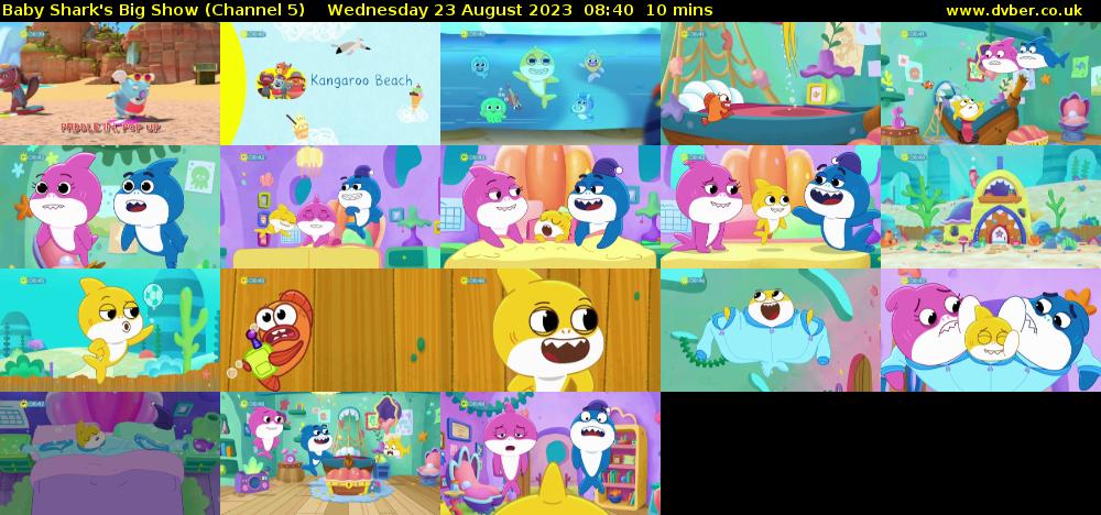 Baby Shark's Big Show (Channel 5) Wednesday 23 August 2023 08:40 - 08:50