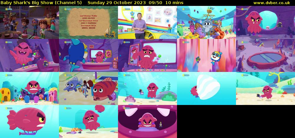 Baby Shark's Big Show (Channel 5) Sunday 29 October 2023 09:50 - 10:00