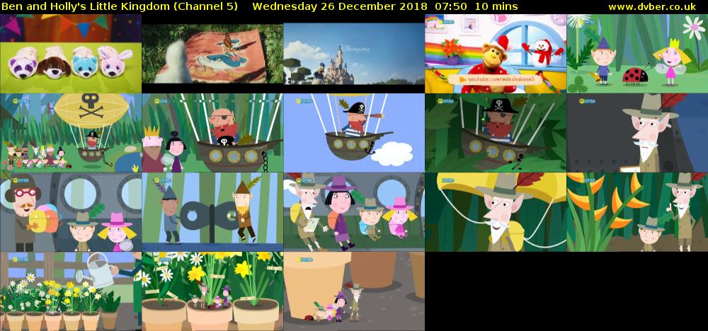 Ben and Holly's Little Kingdom (Channel 5) Wednesday 26 December 2018 07:50 - 08:00