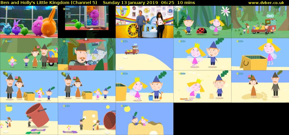 Ben and Holly's Little Kingdom (Channel 5) Sunday 13 January 2019 06:25 - 06:35