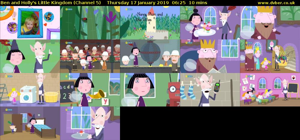 Ben and Holly's Little Kingdom (Channel 5) Thursday 17 January 2019 06:25 - 06:35