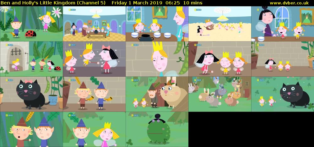 Ben and Holly's Little Kingdom (Channel 5) Friday 1 March 2019 06:25 - 06:35