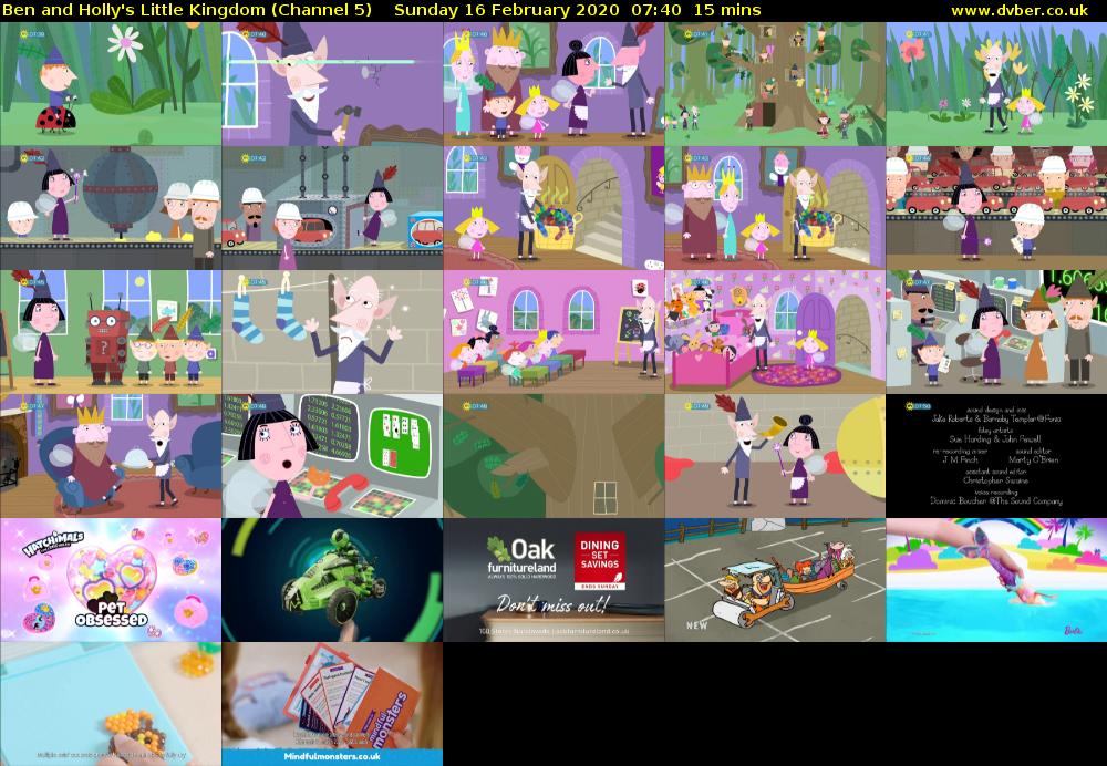 Ben and Holly's Little Kingdom (Channel 5) Sunday 16 February 2020 07:40 - 07:55