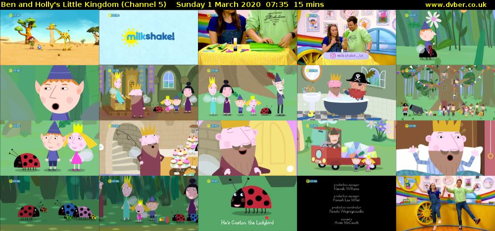 Ben and Holly's Little Kingdom (Channel 5) Sunday 1 March 2020 07:35 - 07:50