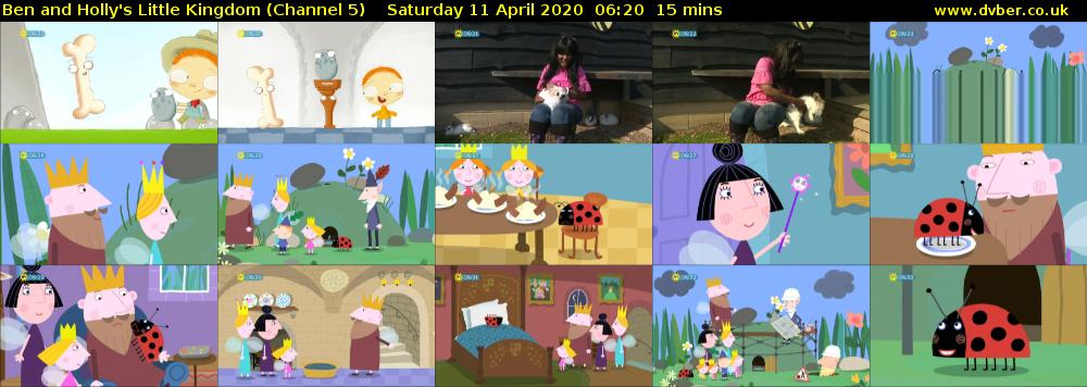 Ben and Holly's Little Kingdom (Channel 5) Saturday 11 April 2020 06:20 - 06:35
