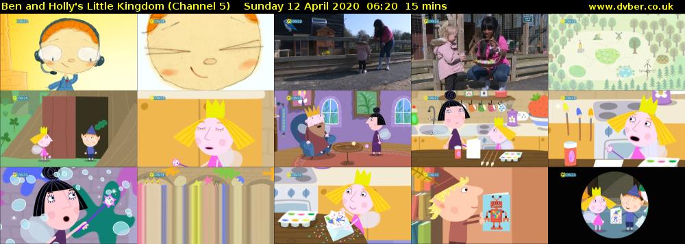 Ben and Holly's Little Kingdom (Channel 5) Sunday 12 April 2020 06:20 - 06:35