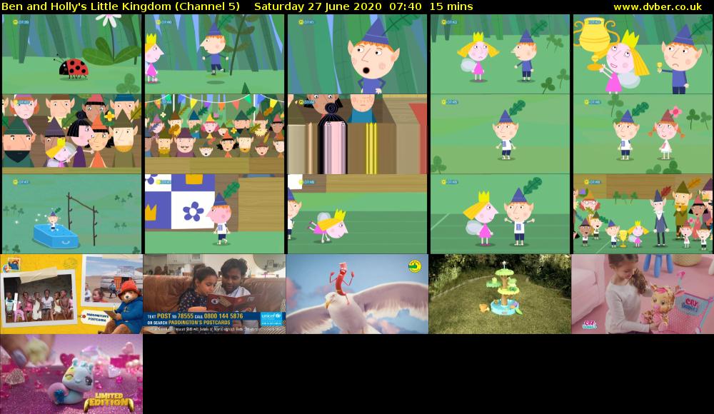 Ben and Holly's Little Kingdom (Channel 5) Saturday 27 June 2020 07:40 - 07:55