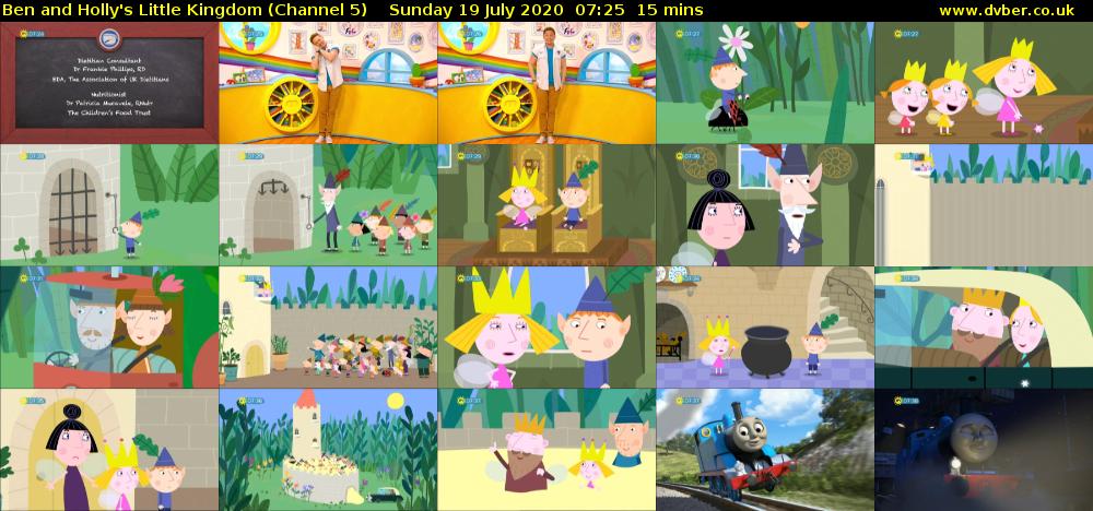 Ben and Holly's Little Kingdom (Channel 5) Sunday 19 July 2020 07:25 - 07:40