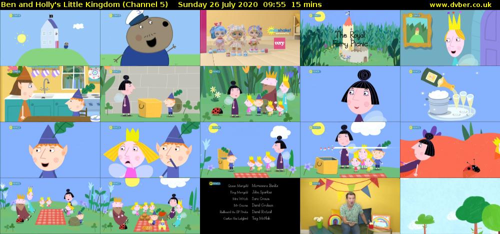 Ben and Holly's Little Kingdom (Channel 5) Sunday 26 July 2020 09:55 - 10:10