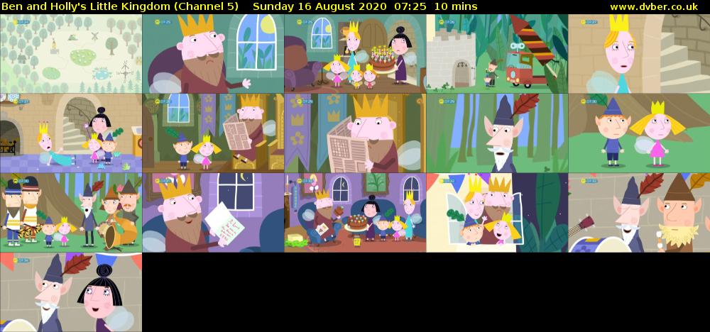 Ben and Holly's Little Kingdom (Channel 5) Sunday 16 August 2020 07:25 - 07:35