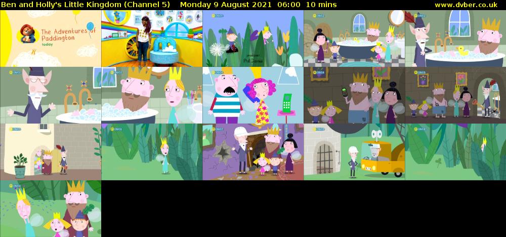Ben and Holly's Little Kingdom (Channel 5) Monday 9 August 2021 06:00 - 06:10