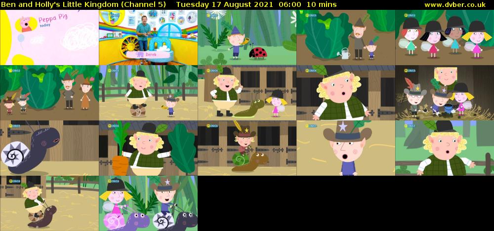 Ben and Holly's Little Kingdom (Channel 5) Tuesday 17 August 2021 06:00 - 06:10