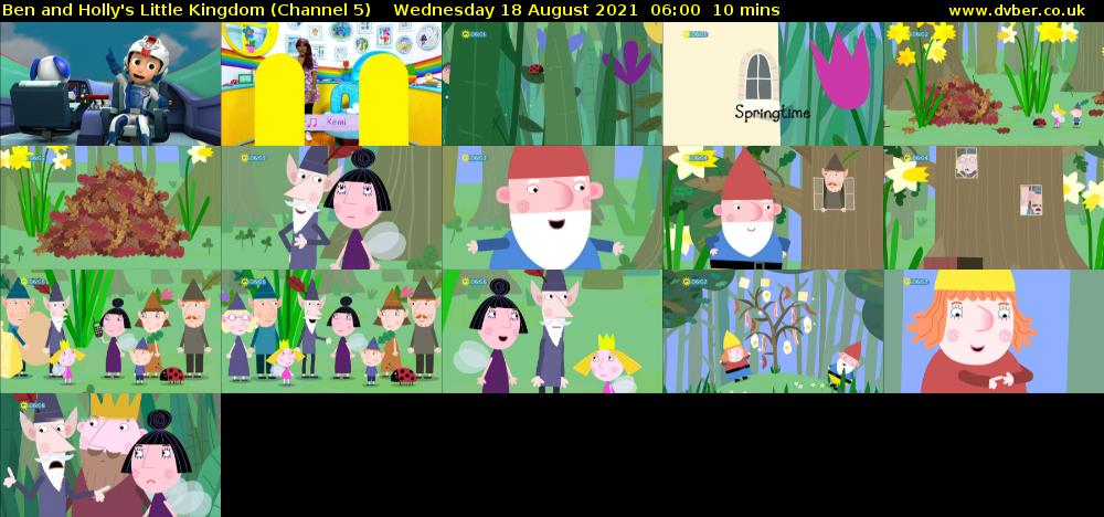 Ben and Holly's Little Kingdom (Channel 5) Wednesday 18 August 2021 06:00 - 06:10