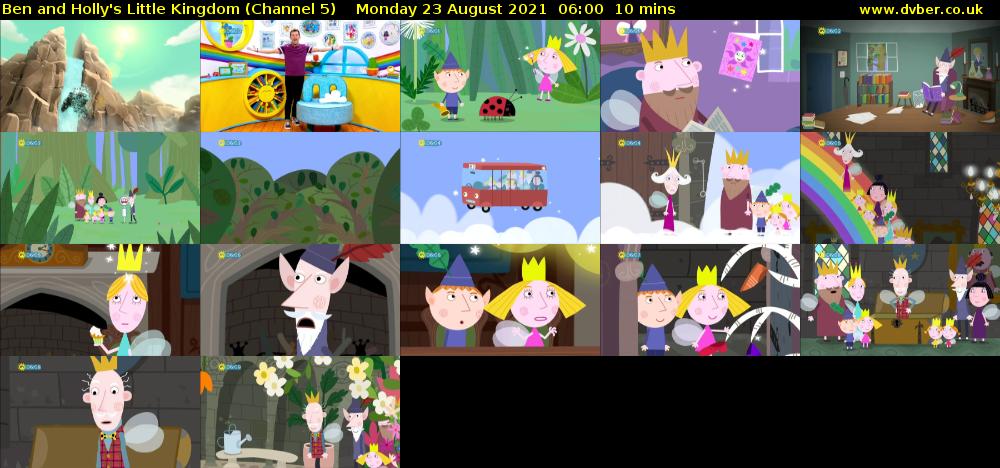 Ben and Holly's Little Kingdom (Channel 5) Monday 23 August 2021 06:00 - 06:10