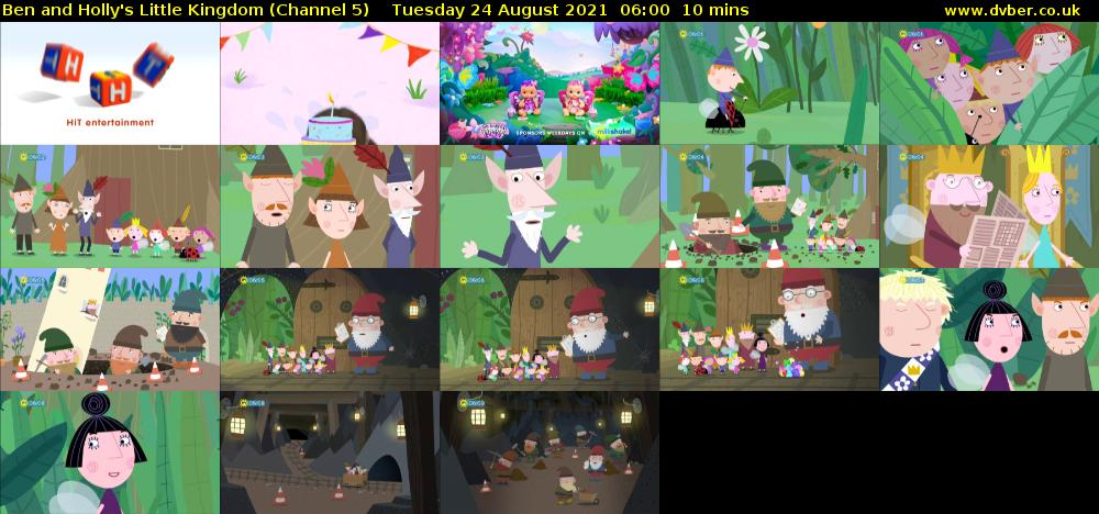 Ben and Holly's Little Kingdom (Channel 5) Tuesday 24 August 2021 06:00 - 06:10