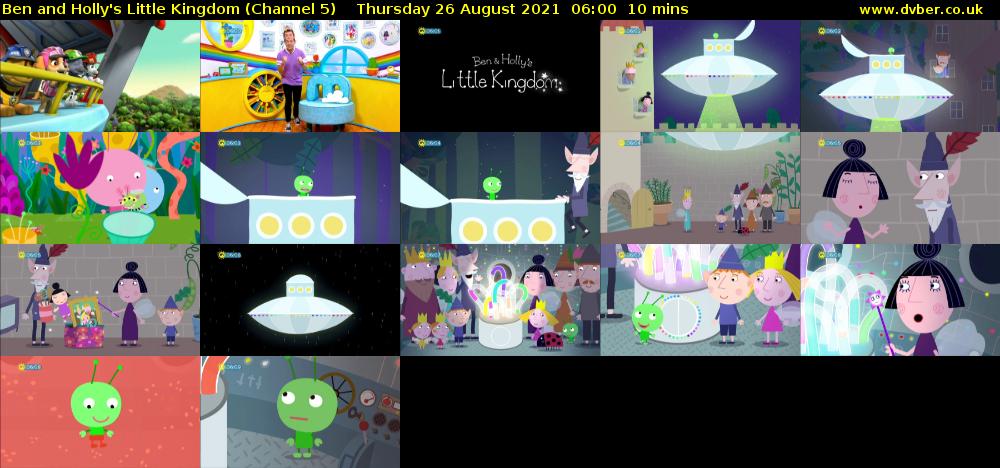 Ben and Holly's Little Kingdom (Channel 5) Thursday 26 August 2021 06:00 - 06:10