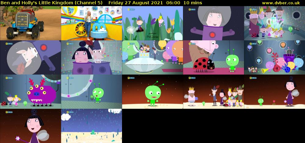 Ben and Holly's Little Kingdom (Channel 5) Friday 27 August 2021 06:00 - 06:10