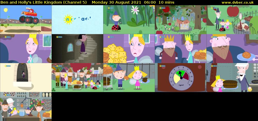 Ben and Holly's Little Kingdom (Channel 5) Monday 30 August 2021 06:00 - 06:10