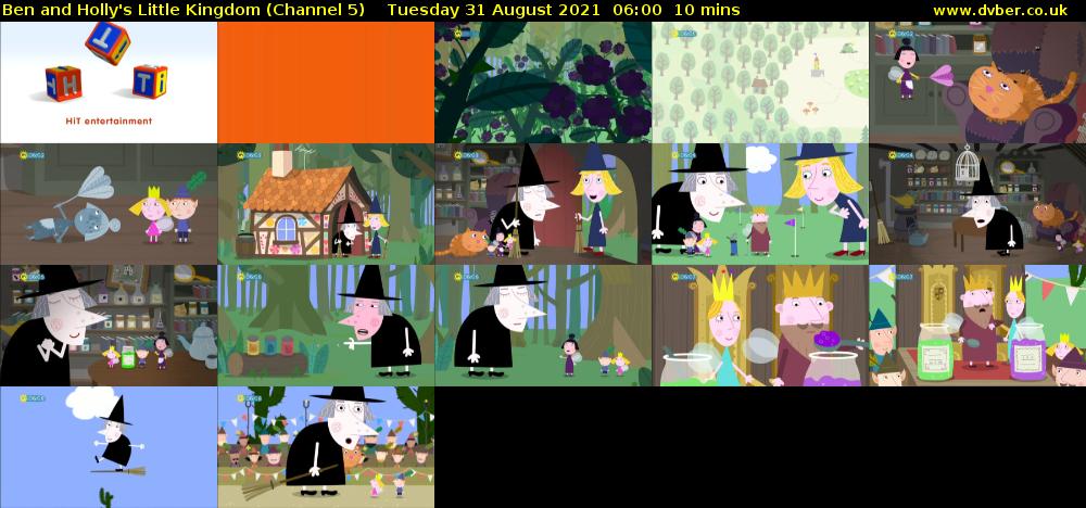 Ben and Holly's Little Kingdom (Channel 5) Tuesday 31 August 2021 06:00 - 06:10