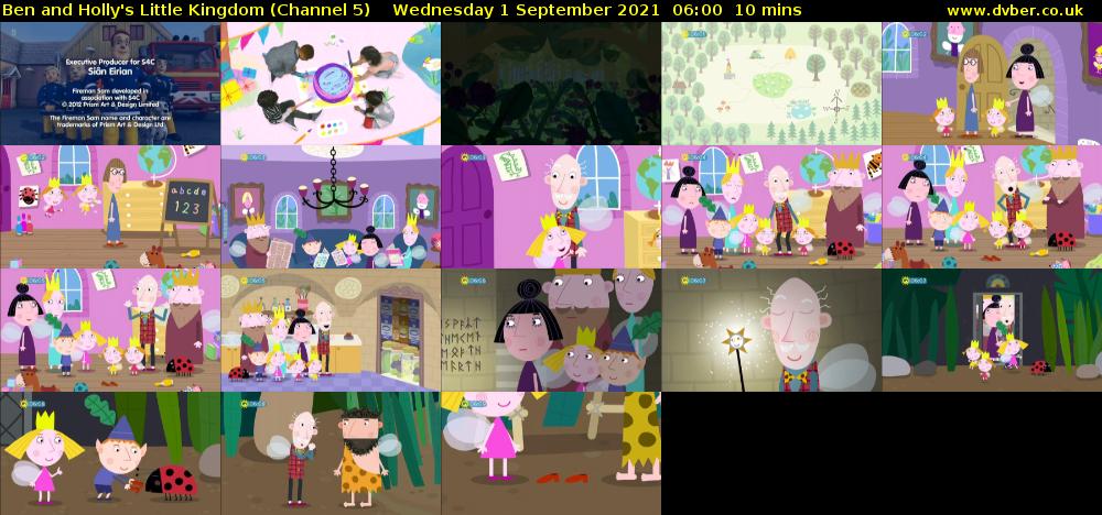 Ben and Holly's Little Kingdom (Channel 5) Wednesday 1 September 2021 06:00 - 06:10