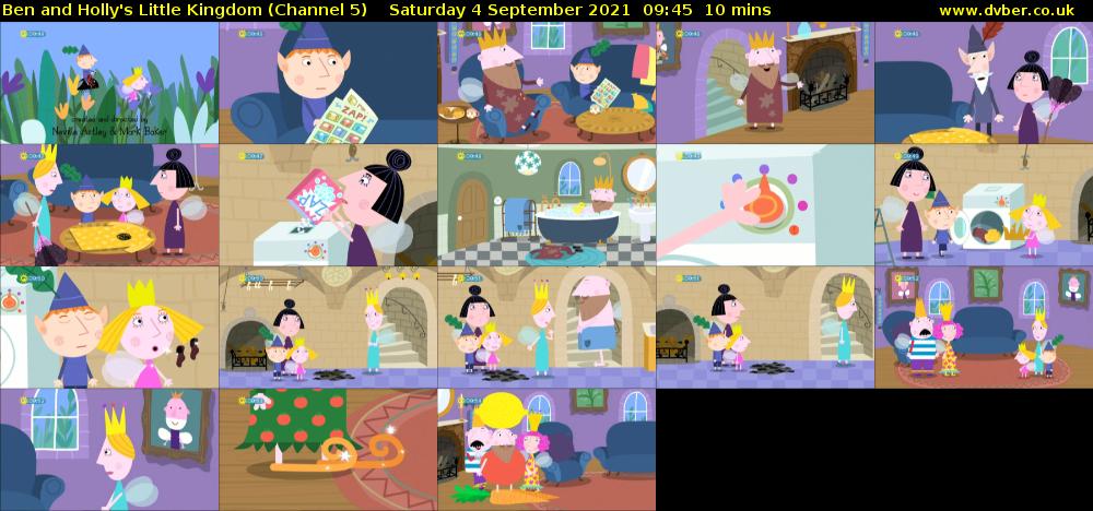 Ben and Holly's Little Kingdom (Channel 5) Saturday 4 September 2021 09:45 - 09:55