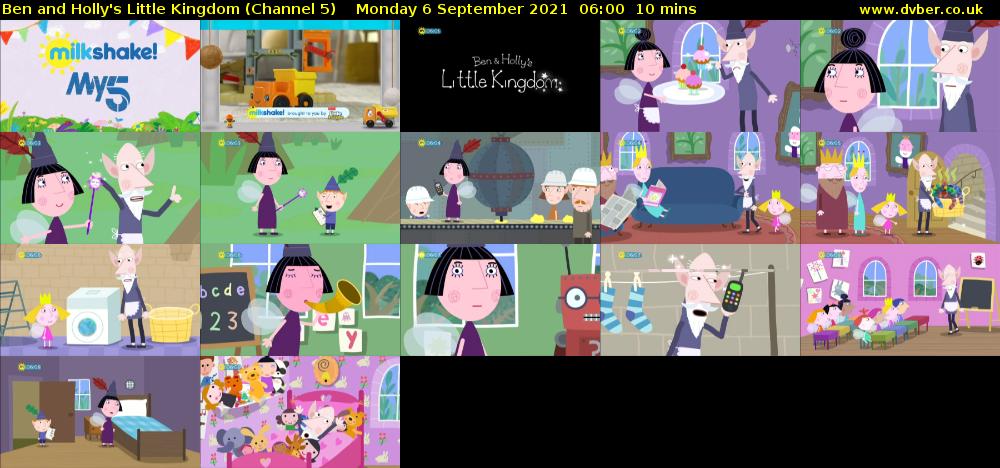 Ben and Holly's Little Kingdom (Channel 5) Monday 6 September 2021 06:00 - 06:10