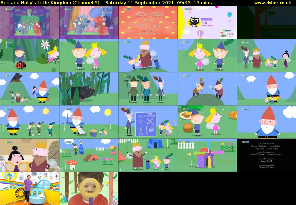 Ben and Holly's Little Kingdom (Channel 5) Saturday 11 September 2021 09:45 - 10:00