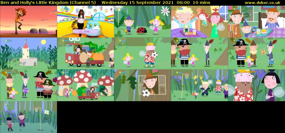Ben and Holly's Little Kingdom (Channel 5) Wednesday 15 September 2021 06:00 - 06:10