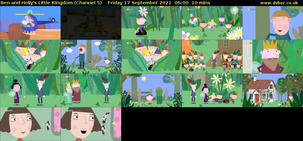 Ben and Holly's Little Kingdom (Channel 5) Friday 17 September 2021 06:00 - 06:10