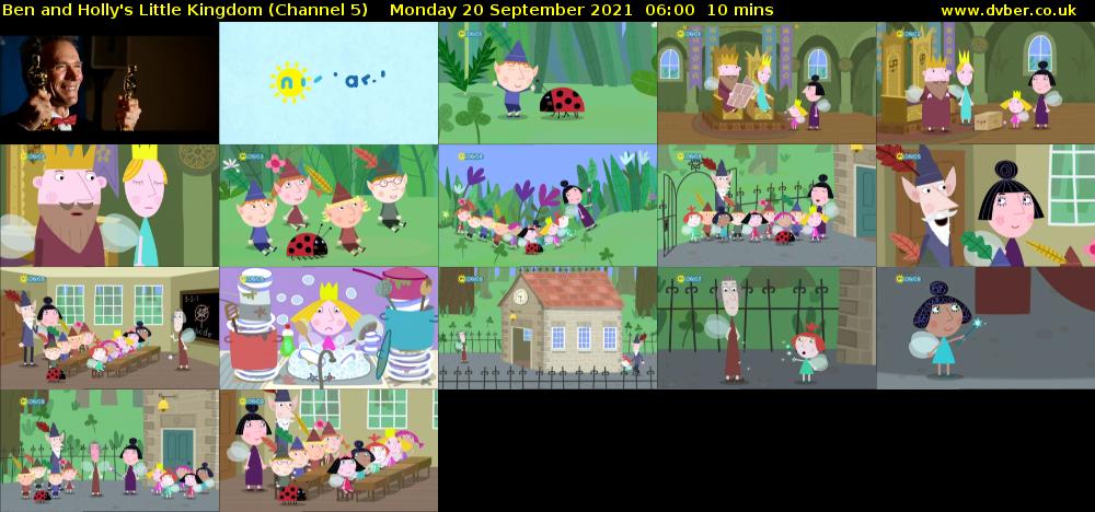 Ben and Holly's Little Kingdom (Channel 5) Monday 20 September 2021 06:00 - 06:10