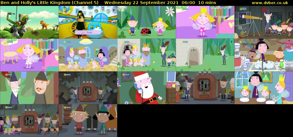 Ben and Holly's Little Kingdom (Channel 5) Wednesday 22 September 2021 06:00 - 06:10