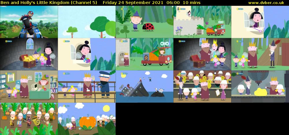Ben and Holly's Little Kingdom (Channel 5) Friday 24 September 2021 06:00 - 06:10
