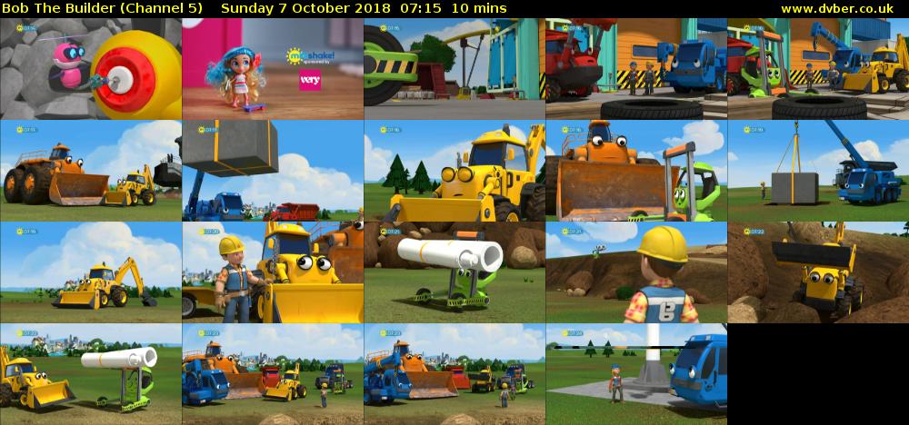 Bob The Builder (Channel 5) Sunday 7 October 2018 07:15 - 07:25