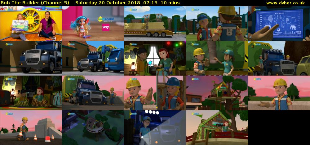 Bob The Builder (Channel 5) Saturday 20 October 2018 07:15 - 07:25