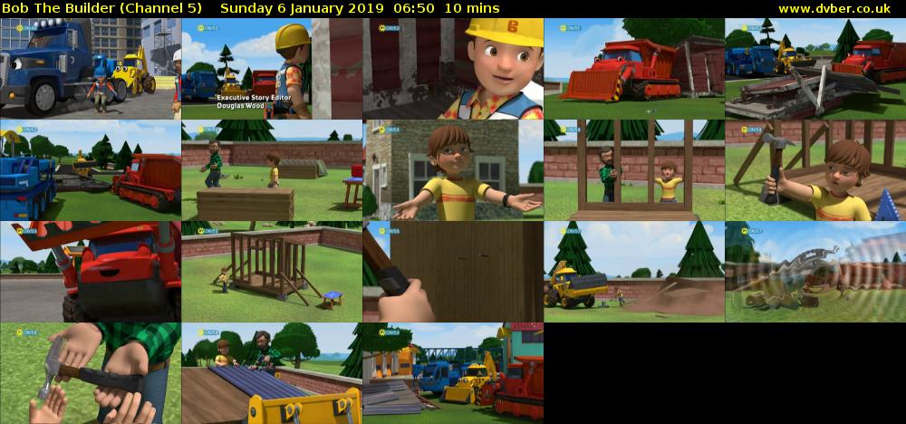 Bob The Builder (Channel 5) Sunday 6 January 2019 06:50 - 07:00