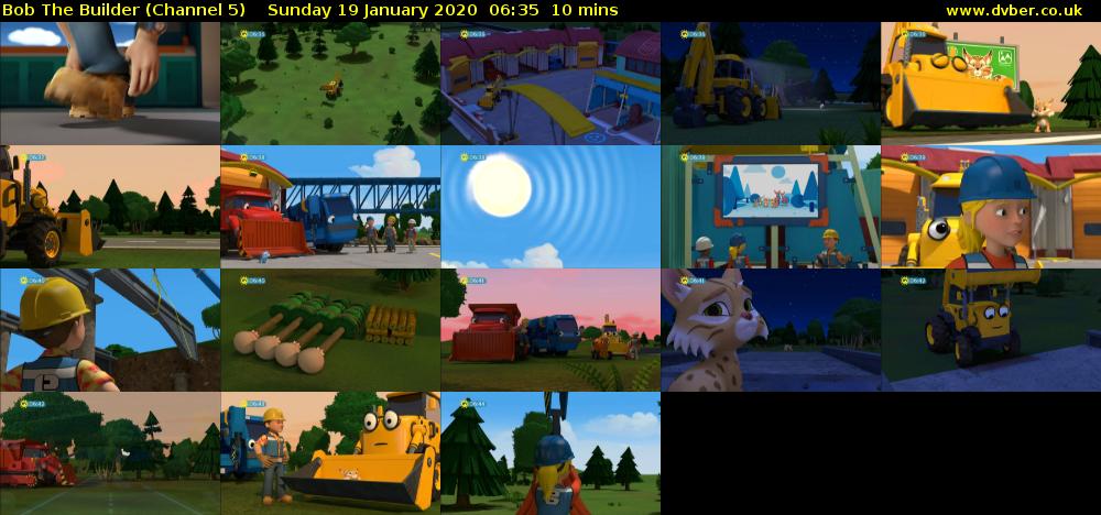 Bob The Builder (Channel 5) Sunday 19 January 2020 06:35 - 06:45