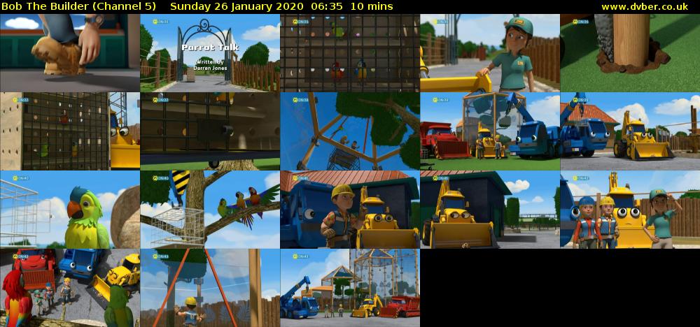 Bob The Builder (Channel 5) Sunday 26 January 2020 06:35 - 06:45