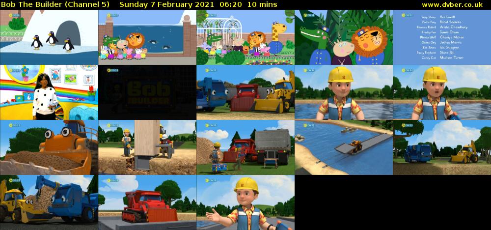 Bob The Builder (Channel 5) Sunday 7 February 2021 06:20 - 06:30