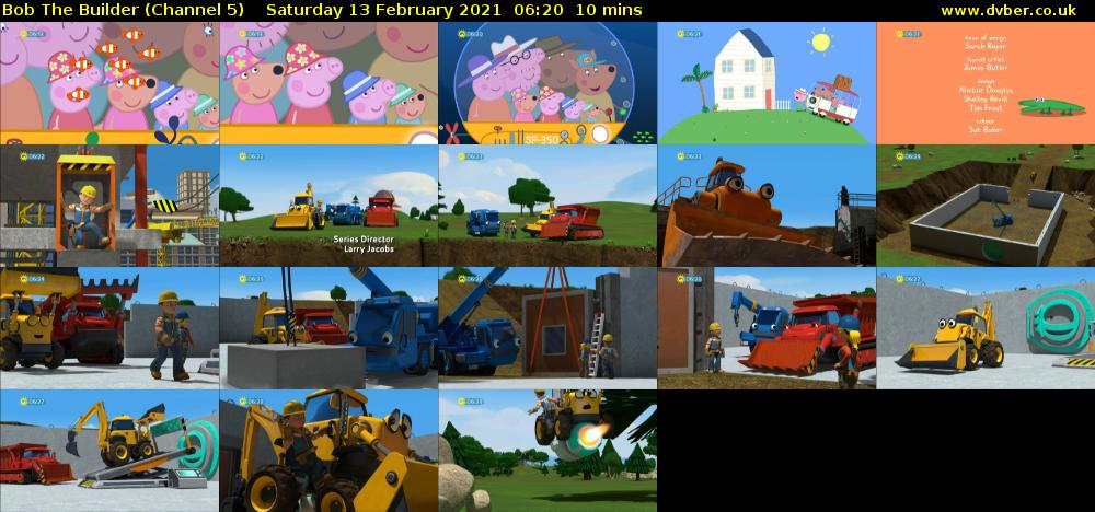Bob The Builder (Channel 5) Saturday 13 February 2021 06:20 - 06:30