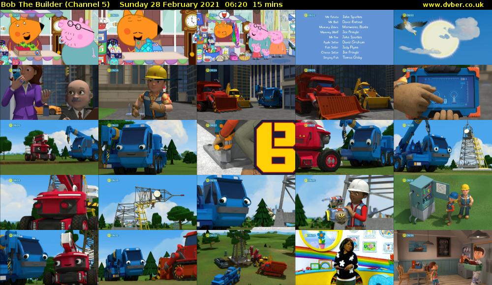 Bob The Builder (Channel 5) Sunday 28 February 2021 06:20 - 06:35