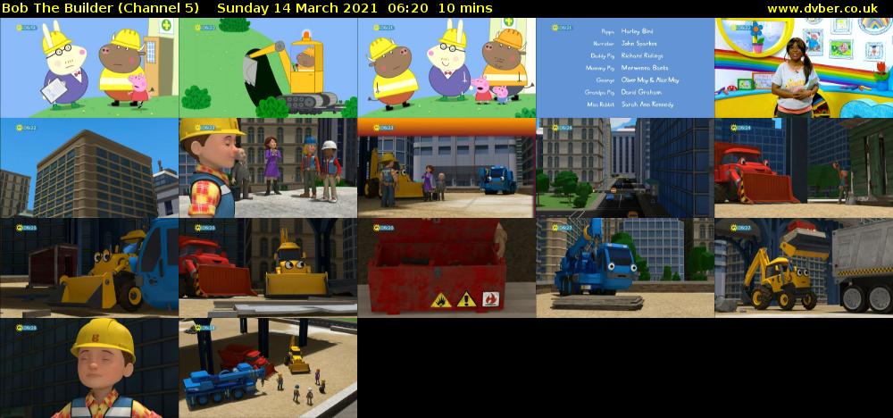 Bob The Builder (Channel 5) Sunday 14 March 2021 06:20 - 06:30