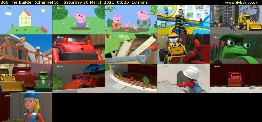 Bob The Builder (Channel 5) Saturday 20 March 2021 06:20 - 06:30