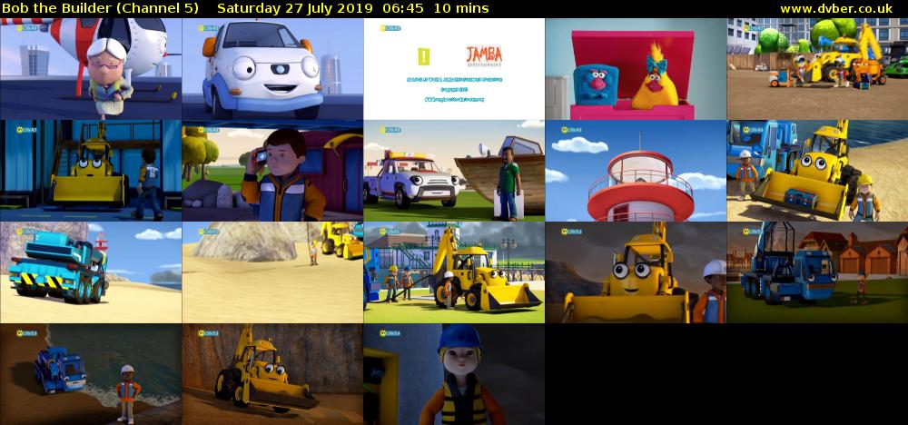 Bob the Builder (Channel 5) Saturday 27 July 2019 06:45 - 06:55