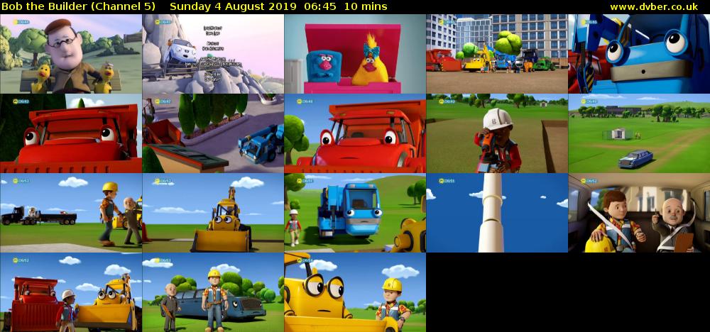Bob the Builder (Channel 5) Sunday 4 August 2019 06:45 - 06:55
