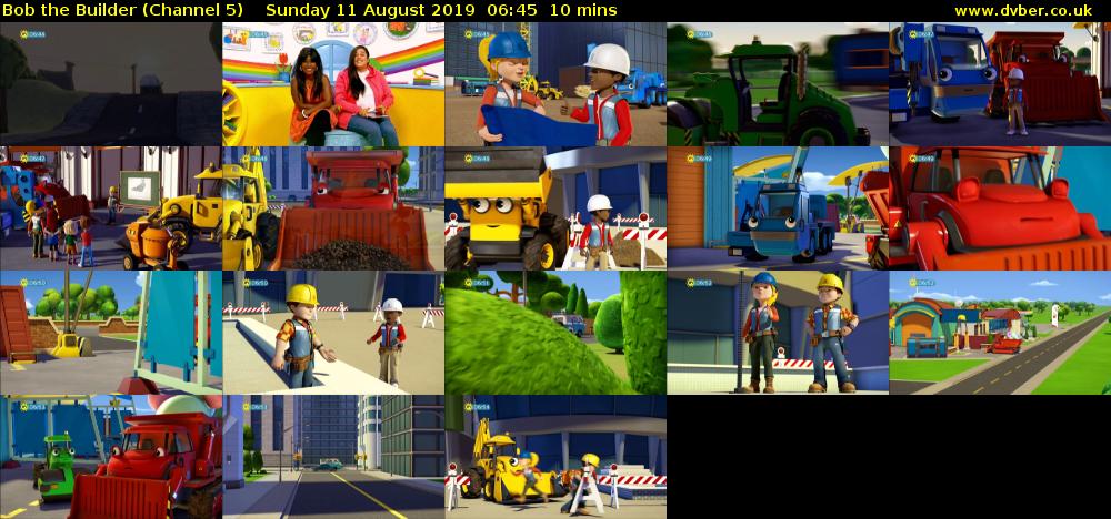 Bob the Builder (Channel 5) Sunday 11 August 2019 06:45 - 06:55