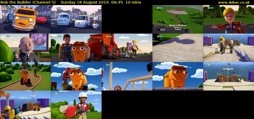 Bob the Builder (Channel 5) Sunday 18 August 2019 06:45 - 06:55