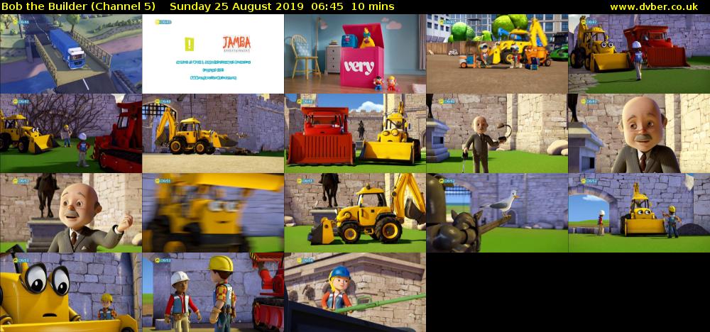 Bob the Builder (Channel 5) Sunday 25 August 2019 06:45 - 06:55