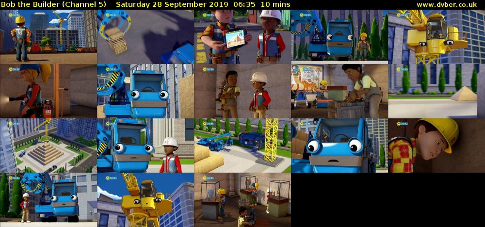 Bob the Builder (Channel 5) Saturday 28 September 2019 06:35 - 06:45